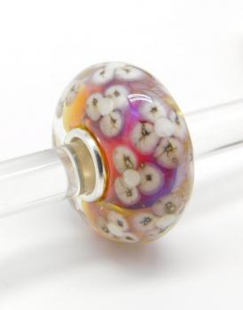 Violet Rock Flowerstone - Elfbeads Glas - Originalfoto